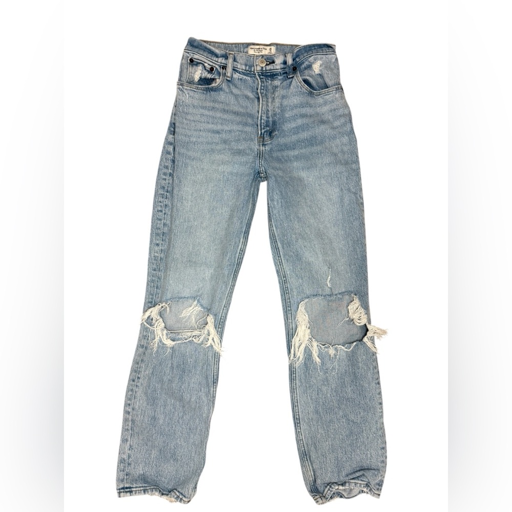 Abercrombie & Fitch Light Blue Boyfriend Jeans Ultra High Rise 90’s Straight